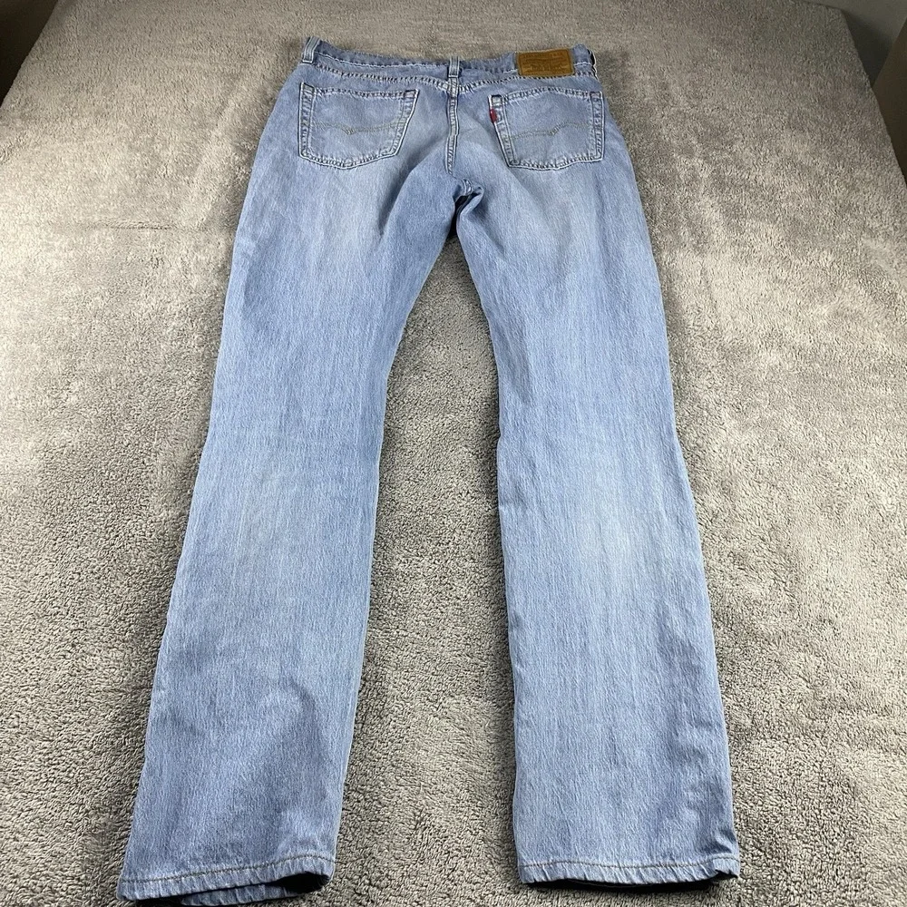 Levis Premium Performance 511 Slim Fit Jeans Mens 33x34 Blue Light Wash Low Rise